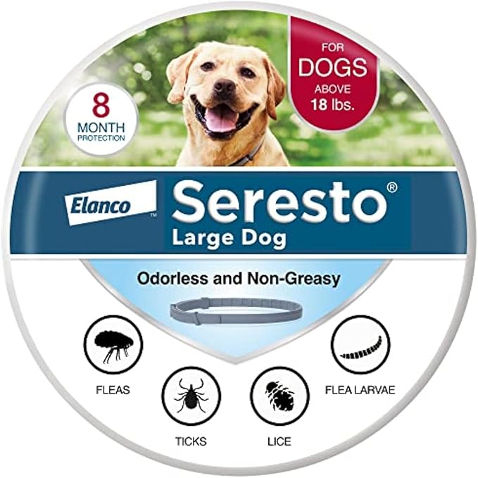 Seresto Large + Small Dog Flea & Tick Collar Bundle – 8 Month Vet-Recommended Protection