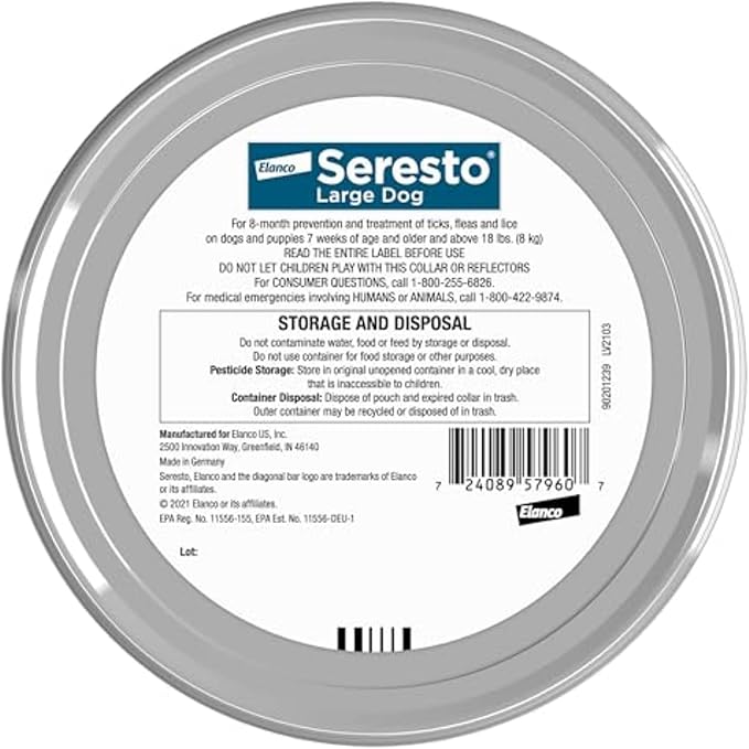 Seresto Large + Small Dog Flea & Tick Collar Bundle – 8 Month Vet-Recommended Protection