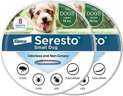 Seresto Small Dog Flea & Tick Collar 2-Pack – 8 Month Vet-Recommended Protection
